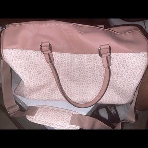 Pink guess duffel bag